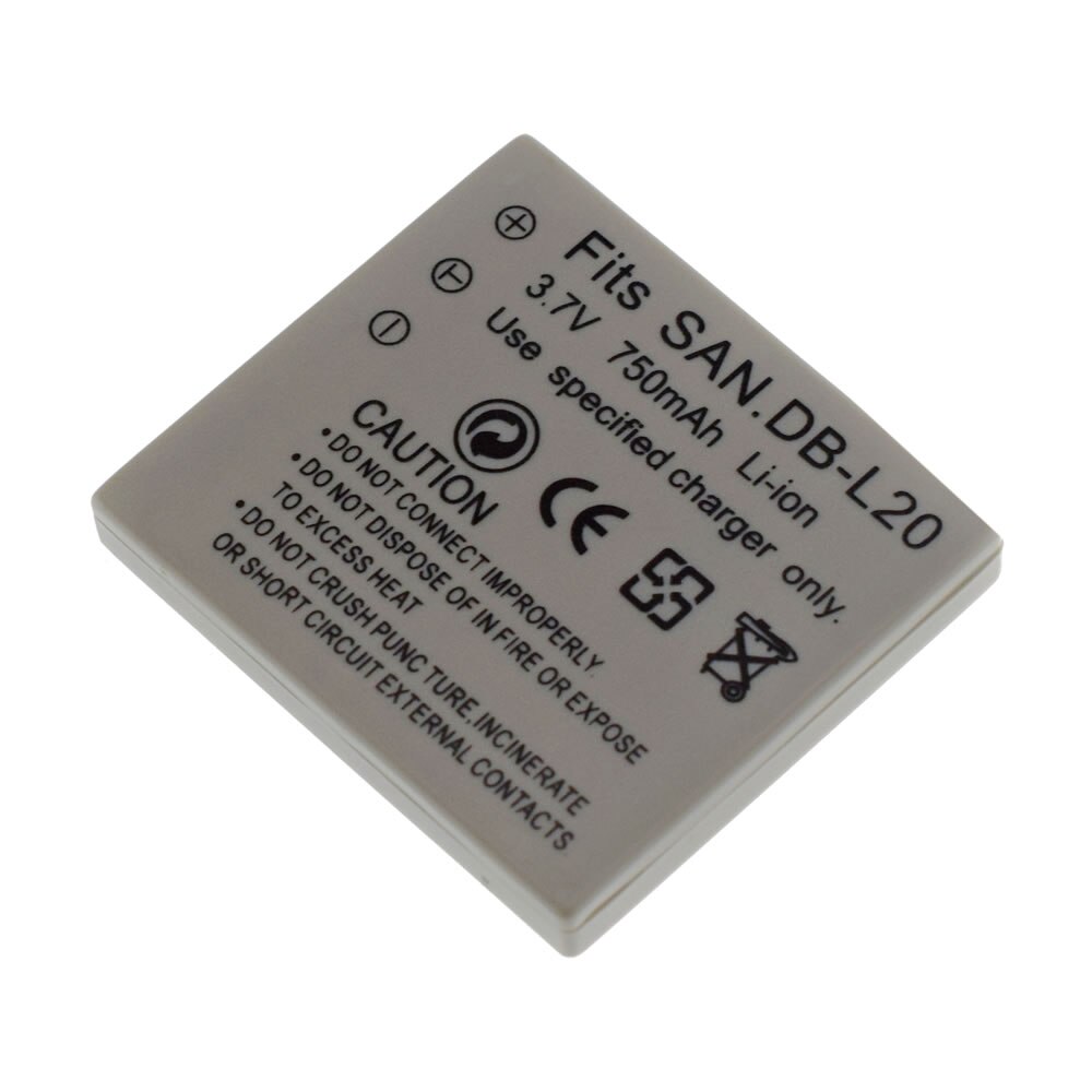 4x Batterij DB-L20 L20A L20AU Voor Sanyo Xacti Digitale Camera 'S Camcorders Vpc CA6OR CA65 CA8 CA9 CG6 CG9 CG65 E1 e2 E6