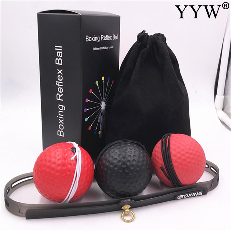 Boxing Reflex Punching Balls Head-mounted Speed Balls Improve Force Hand Eye Reaction Training Set Stress Gym Boxing Exercise: 10