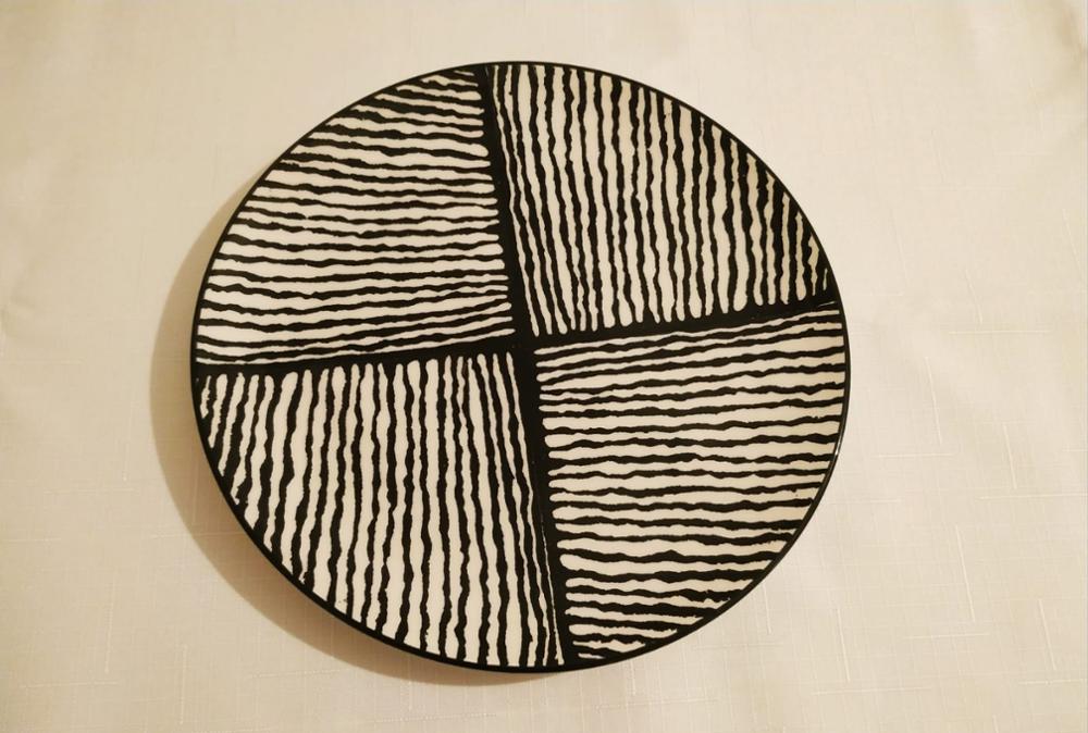 dinner plates black ceramic set white appetizer dinnerware dishes salad small plate steak appetizer plates