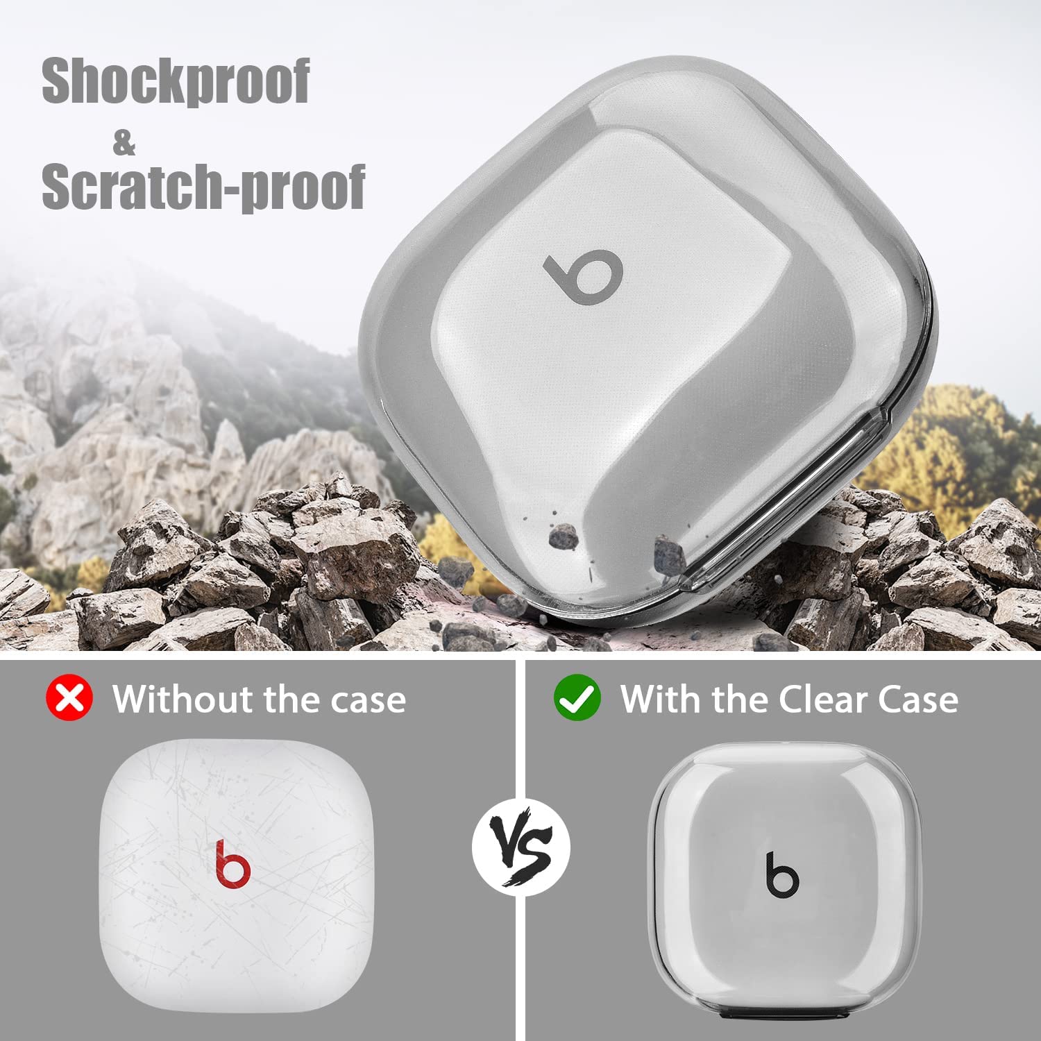 For beats fit pro cover cover blød klar tpu gennemsigtig beskyttende stødsikker etui til beats fit pro øretelefon cover