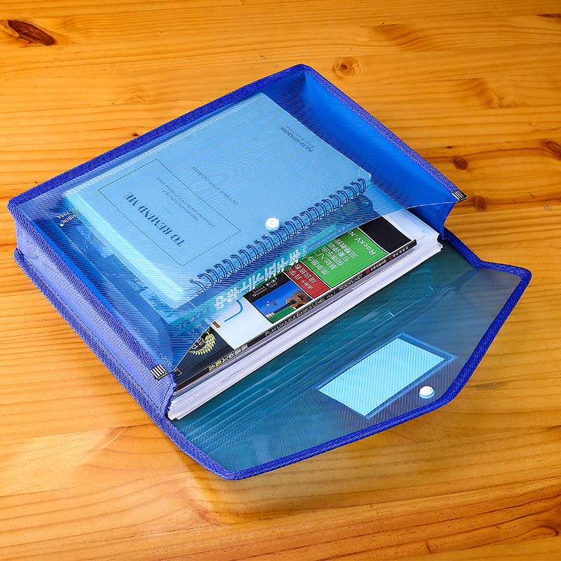 Sac de rangement de documents A4 A5 PP Transparent étanche, organisateur de fichiers tridimensionnels, pochette en papier pour le bureau et la maison