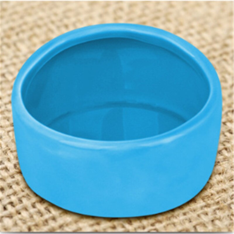Cuenco de cerámica semidomo para mascotas pequeñas, para evitar que se vuele y se nutre en el lavabo del hámster, cuenco redondo de Chinchilla: Blue / S
