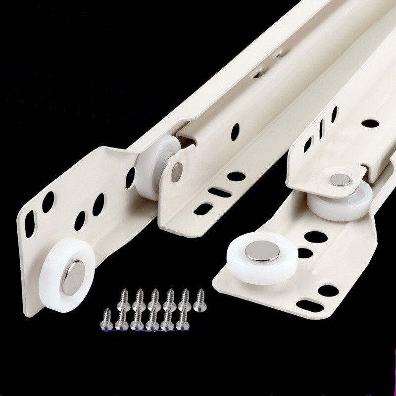 Hoge Hardheid Lade Track Roller Twee Sectie Slide Track Computer Bureau Lade Twee Sectie Geleiderail Kantoor Tafel Katrol Glijbaan