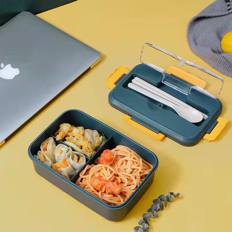 Fiambra – boîte à déjeuner pour enfants, conteneur de stockage de nourriture, boîte à bento isolée, boîte à collation japonaise, boîtes à petit déjeuner: blue-1000ML