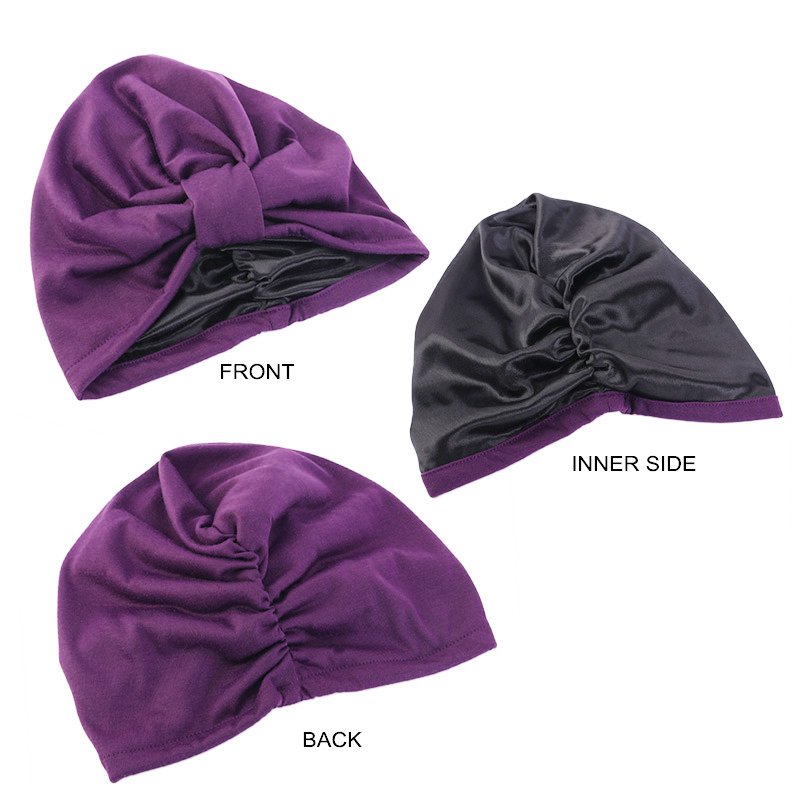 Chapeau turban musulman pour femme, hijab musulman, casquette de chimio contre le cancer, perte de cheveux islamique, écharpe de tête, doublure en satin, casquette arabe,