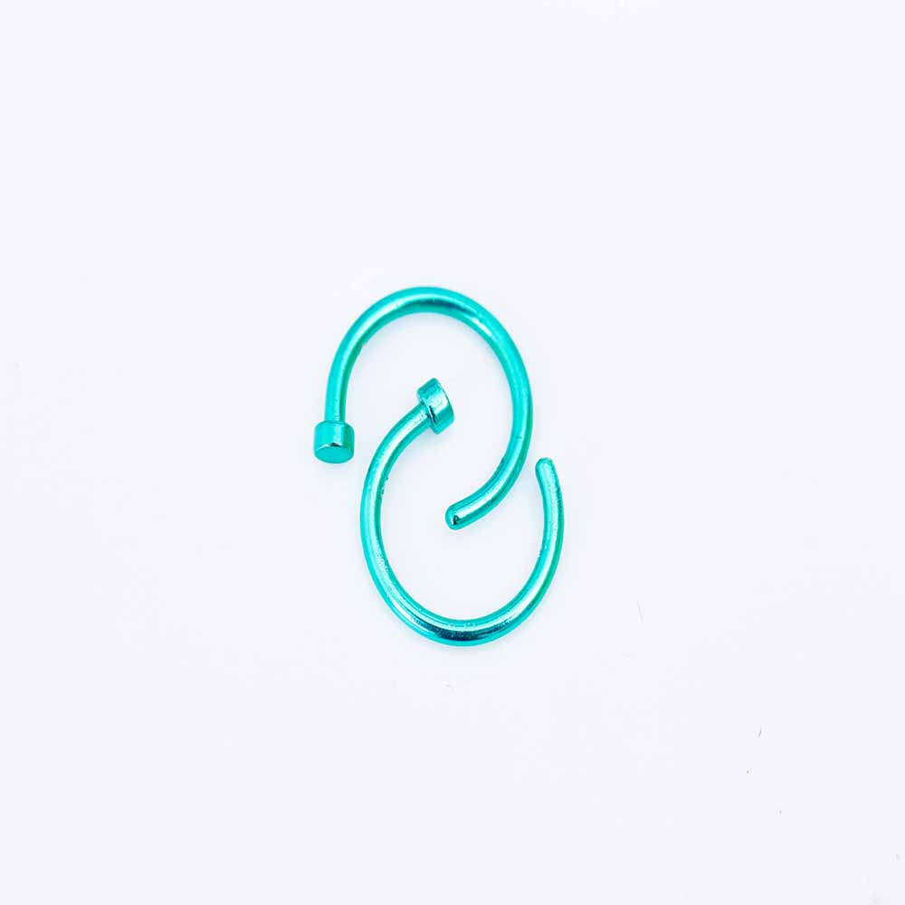 IPARAM 1pc nostrils 8-color nose nail ring nose ring ring body false puncture puncture for women: Green