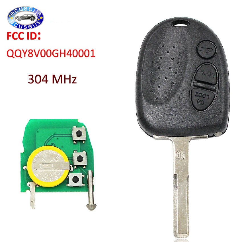 Remote Key Fob 3 Button 304 MHz for 2004 -2006 Pontiac GTO FCC QQY8V00GH40001
