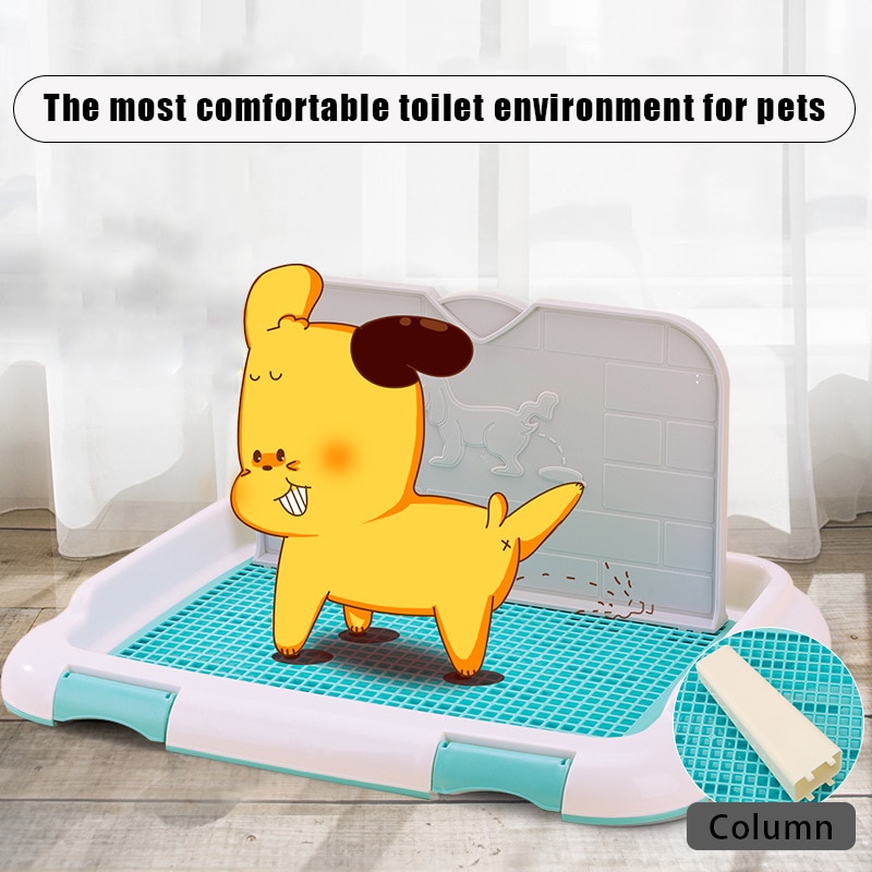 Hund kat kæledyr bærbart toilet kæledyr tisse kuldkasser træning toilet til hvalpekatte rengøringsforsyninger hunde urinal skål med søjle