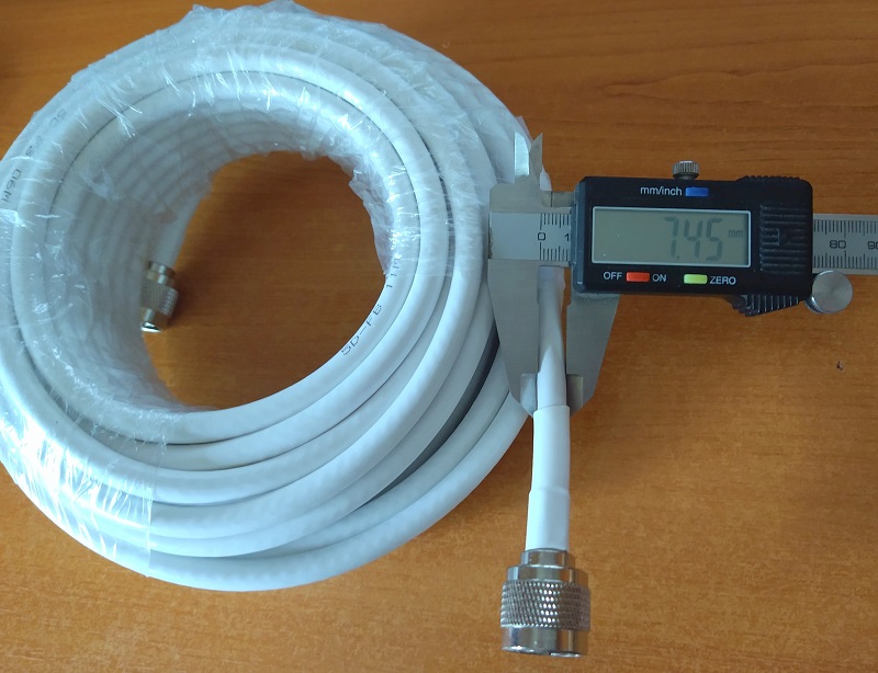 Amplitec 10 Meter Weiß Niedrigen Verlust 5D LMR 50Ohm RF Koaxialkabel N Stecker auf N Stecker Für Signal Verstärker zellular Verstärker