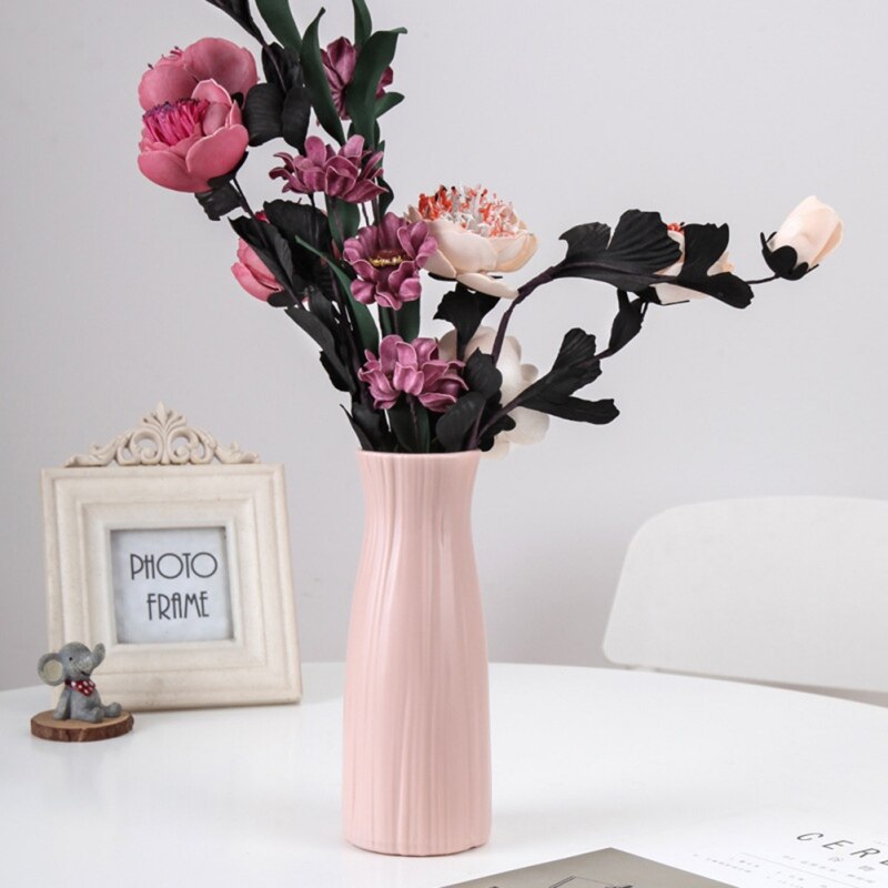 Vaas Moderne Minimalistische Wit Roze Grijs Ornamenten Bloemenvaas Arrangeur Thuis Vazen Mand Bloem Decoratie Vazen