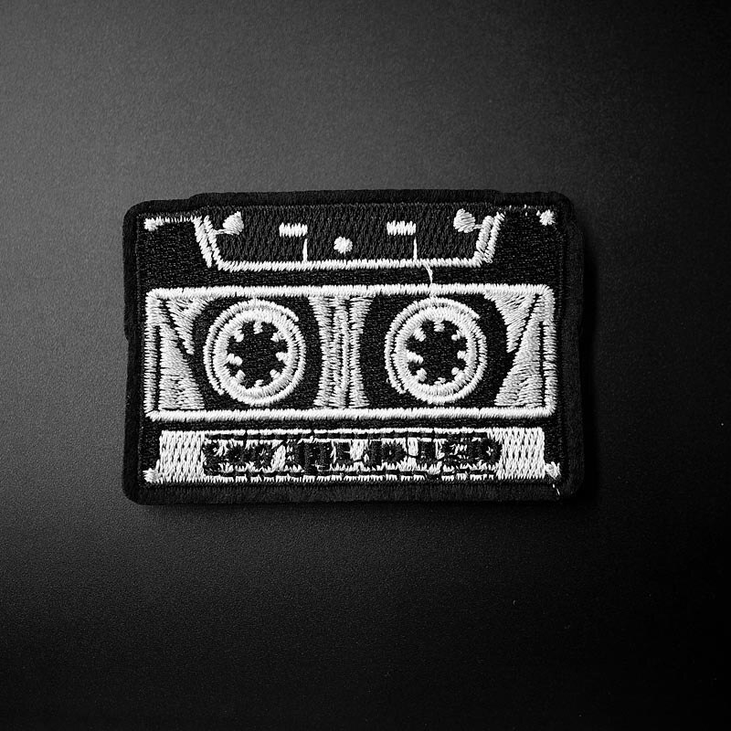 Cassette (Size: 5.0X7.2 cm) DIY Doek Badges Patch Geborduurde Applique Naaien Kleding Stickers Kleding Accessoires
