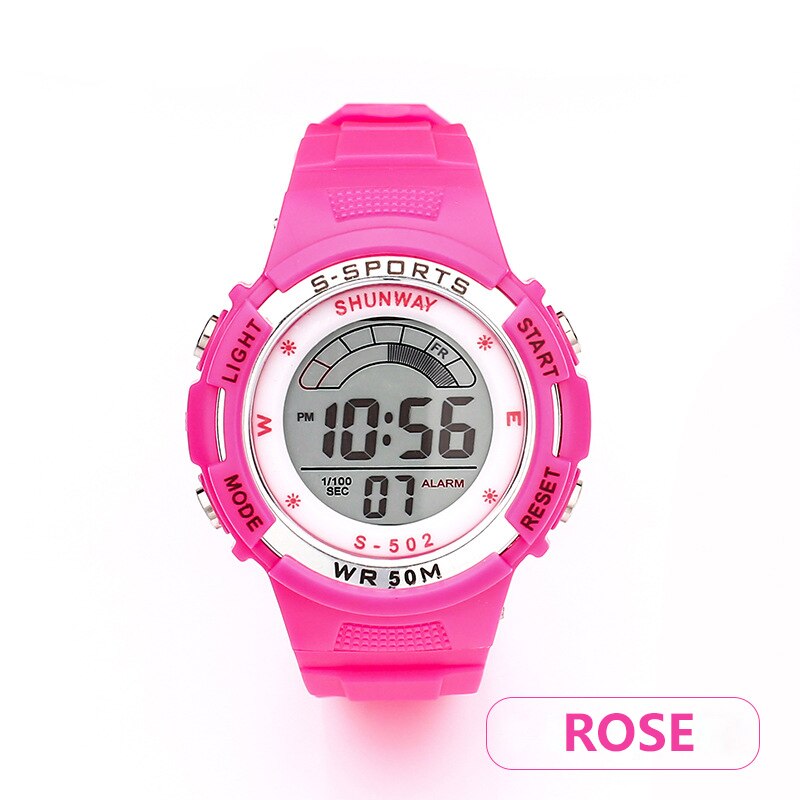 Uthai CE02 Kids Kinderen Horloge Elektronische Quartz Horloge Voor Jongen Meisje 50M Waterdicht Student Sport Horloges Kleurrijke Reloj: BK45-rose