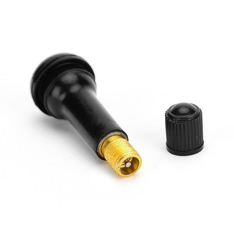 Zwart Rubber TR-413 Snap-In Auto Wiel Band Tubeless Band Band Klepstelen Dust Caps Wielen Banden Onderdelen Auto auto Accessoires