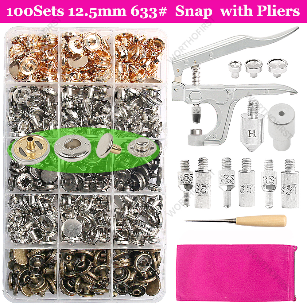 Botón a presión de acero inoxidable 503 # Sujetadores Botones Alicates Perforadora Molde Accesorios de costura para ropa Chaqueta Artesanía de cuero