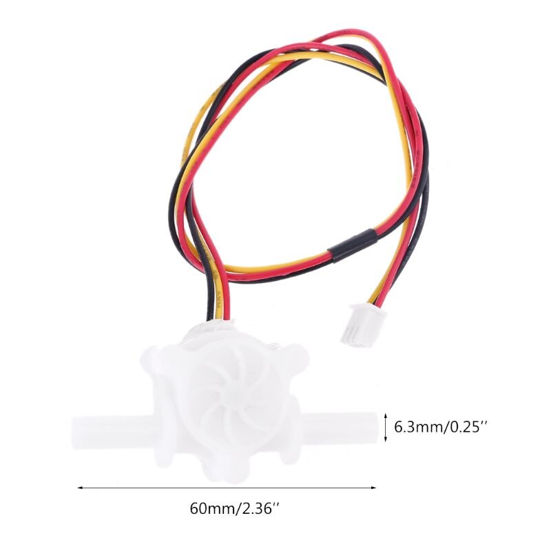 0.25-3.0 L/min 6mm Water Flow Sensor Flow Meter Switch Liquid Hall Magnetic Sensor