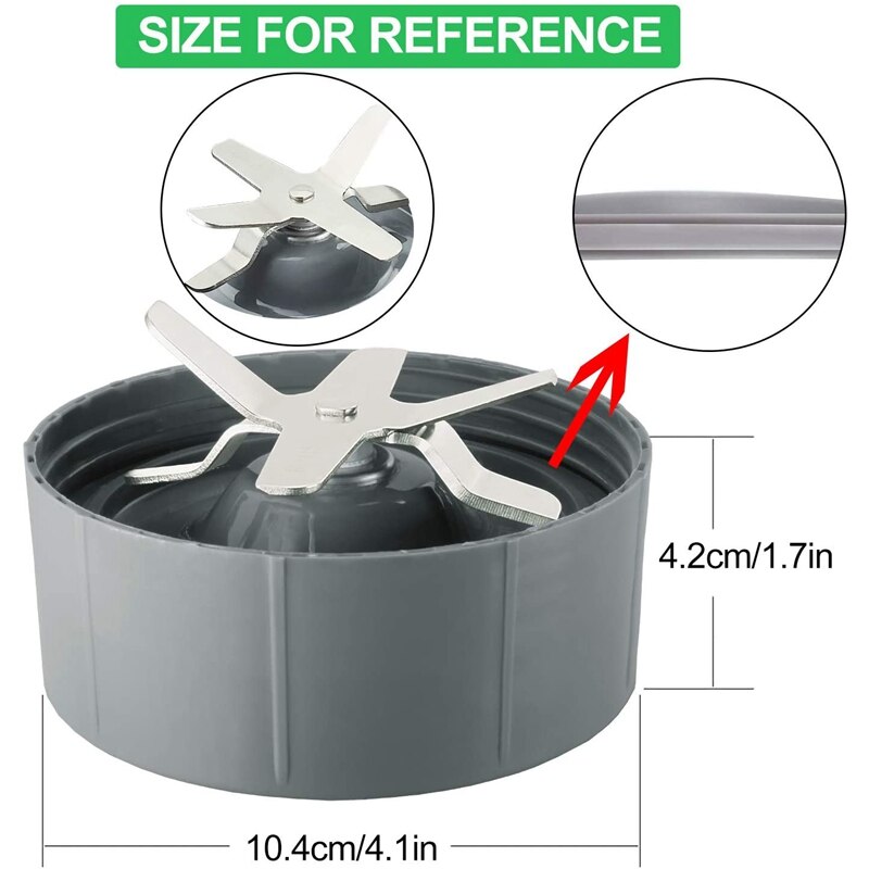 Blender Blade Replacement for NutriBullet, Blender Parts &amp; Accessories, Fits Blenders 900 Series &amp; 600 Series