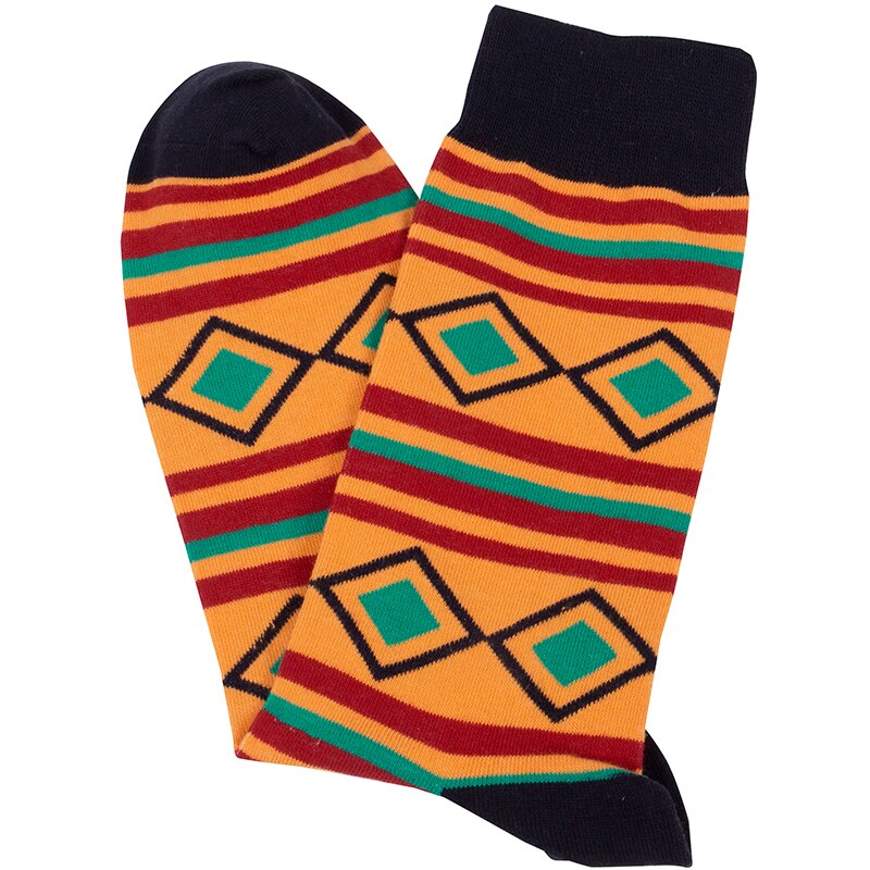 3 Pairs For Socks African Print Striped Lattice Colorful Soft Socks Leisure Skateboard Socks Funny Multicolor: 536