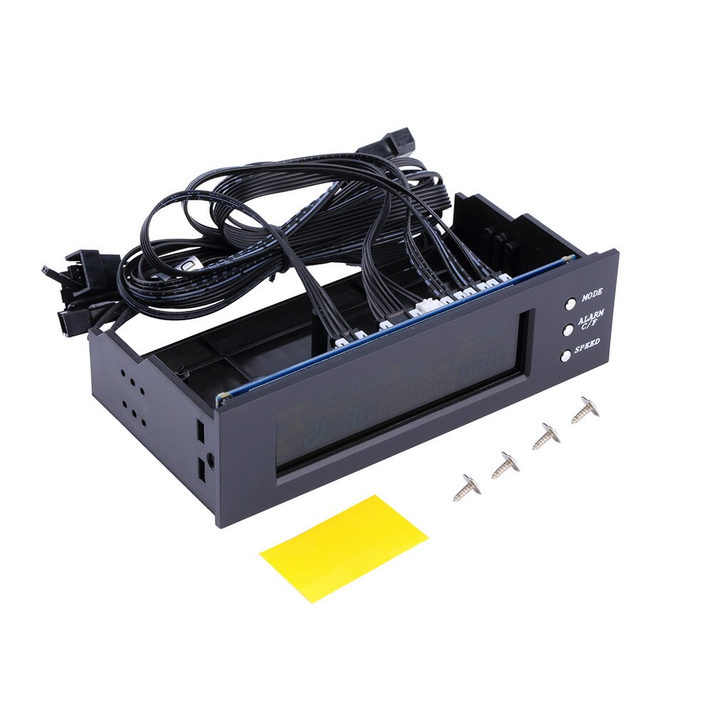1Pcs Lcd Panel Cpu Fan Speed Controller Temperatuur Display 5.25 Inch Pc Fan Speed Controller