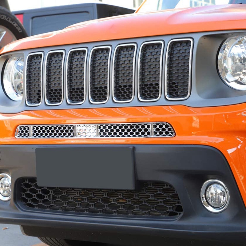 Filet anti-insectes en maille pour calandre avant, autocollant de garniture de couverture, accessoires extérieurs de voiture pour Jeep Renegade
