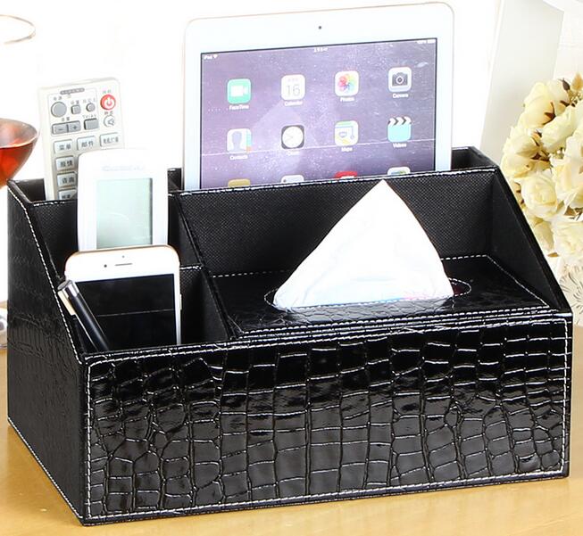 Multifunctional Desk Organizer Pad Notebook File Box Holder-Business Card/Pen/Pencil/Mobile Phone/Stationery Storage Organizer
