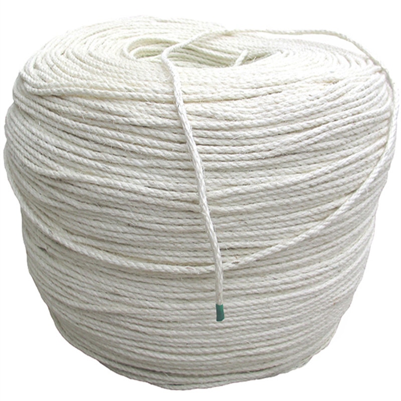 Sisalköysi kissa raapiminen kotitekoinen käsintehty sisal kiipeilyteline kissan raapimislauta kissan puu perusväri 6/8mm paksu