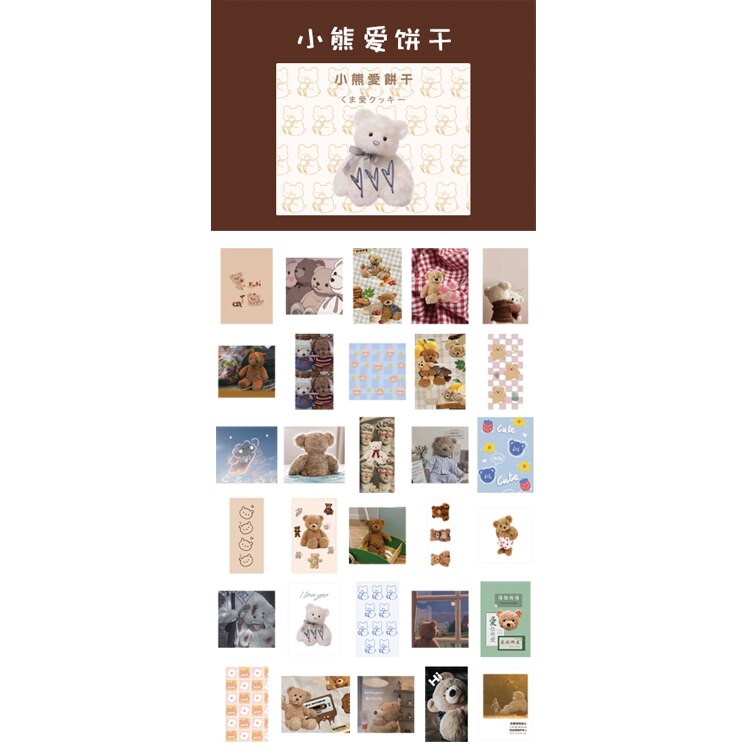 20set/lot Kawaii Stationery Stickers ins fresh and cute Diary Planner Decorative Mobile Stickers Scrapbooking DIY Craft Stickers: xiaoxiongaibinggan