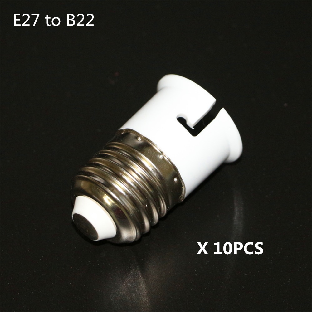10 Stks Brandwerende e27 om b22 lamp socket adapter converter e27-b22 lamp licht socket splitter adapter houder 85-220 V