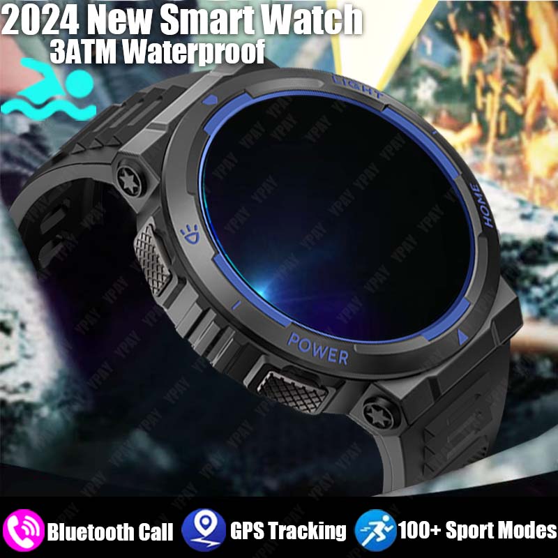 Iluminação LED ao ar livre relógio inteligente para homens, Huawei, chamada Bluetooth, bússola, IP68, 3ATM, nadar à prova d'água, faixa GPS Smartwatch, novo, 2022