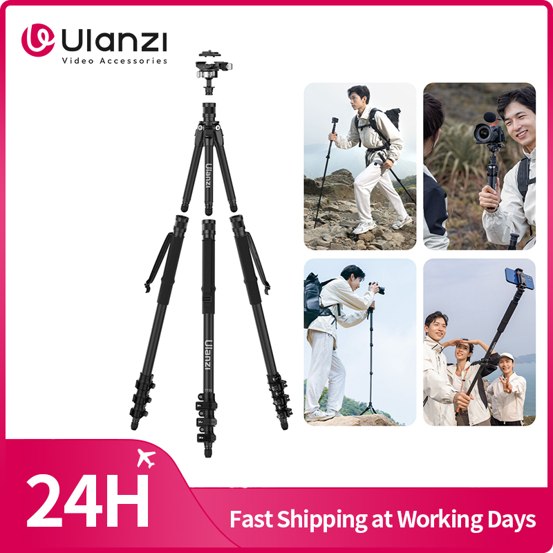 Ulanzi TT35 Hiking Stick Tripod Kit Trekking Pole Monopod Selfie Stick Mini Tripod for Travel Outdoor Shooting Max Load 5KG