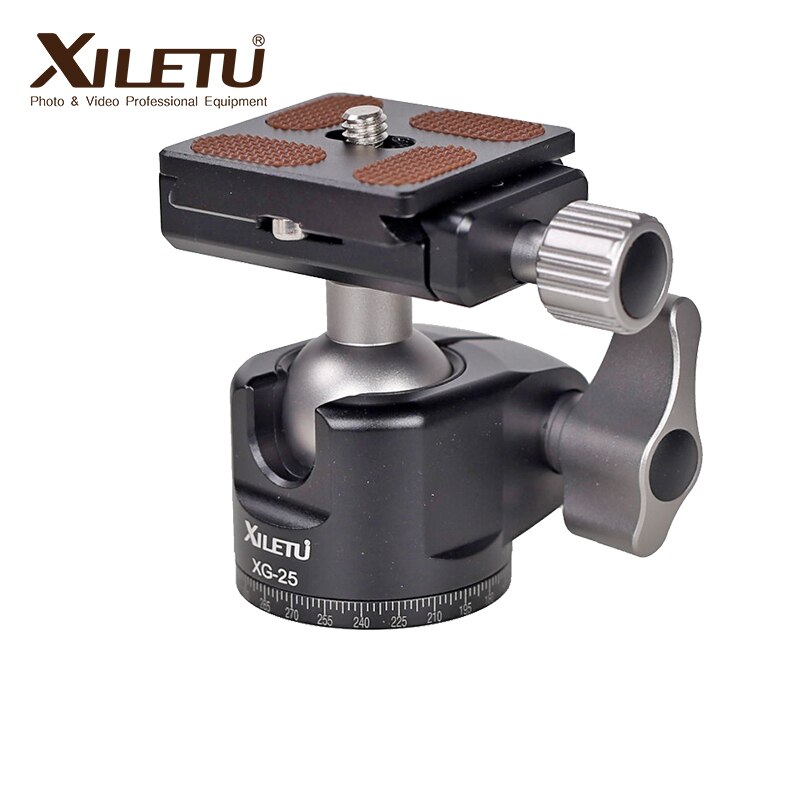XILETU XG-25 Camera Panoramic Tripod Ball Head 360 Degree Quick Release Ballhead Mount Aluminum Alloy Ball Head With 1/4 Screw