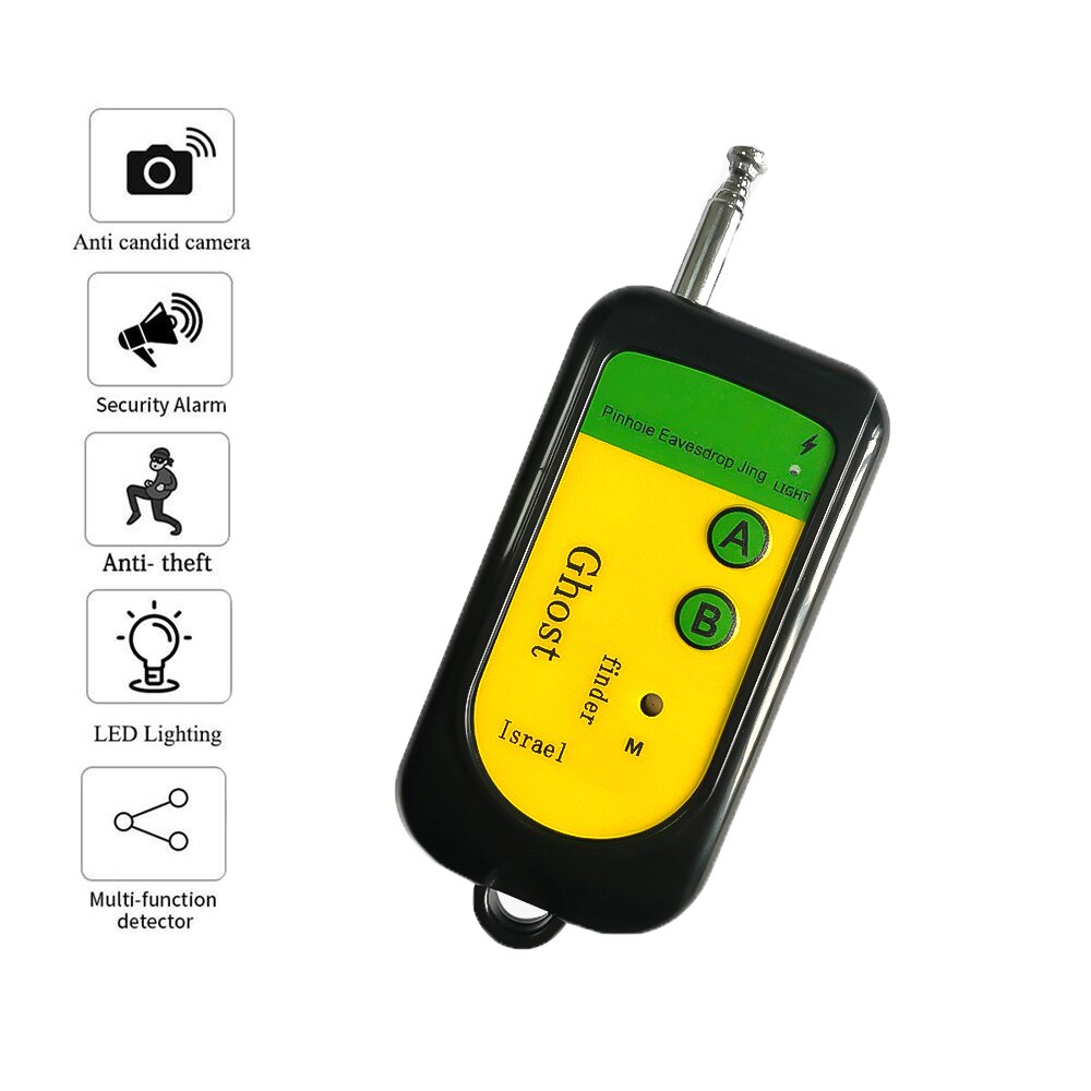 Signal Bug RF Detector Camera GSM Wireless Device Detection 100~2400Mhz 1.5V Black White Mobile Phone Signal Detection Machine