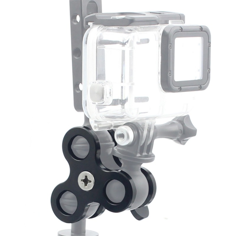 1-Zoll-Kugelkopf-Adapter, 1/4 Zoll Schraube, feste Halterung, Schmetterlingsclip für Gopro, SLR-Kamera, Unterwasser-Tauchhalterung, Tablett, Lichtklemme