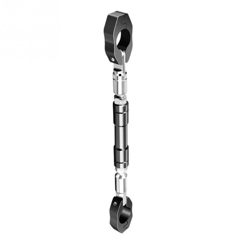 Barre transversale réglable d'équilibre de moto 7/8 "22mm guidon renforcer la barre de levier: Noir
