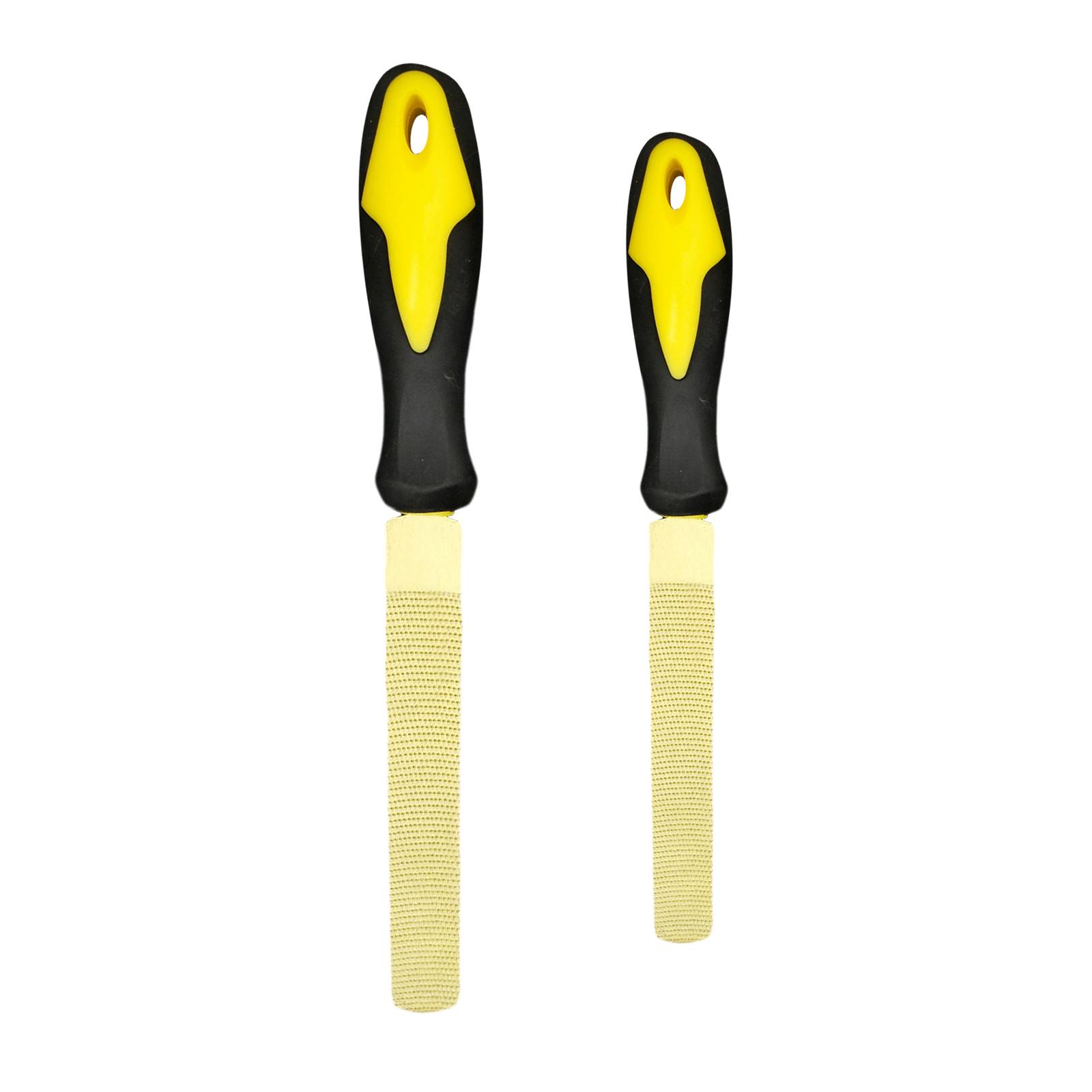 Wood Rasps Half Round Fine Toothed Damage Proof W/ Rubber Grip Needle Hardwood File Woodworking File File Handles for Carpenter