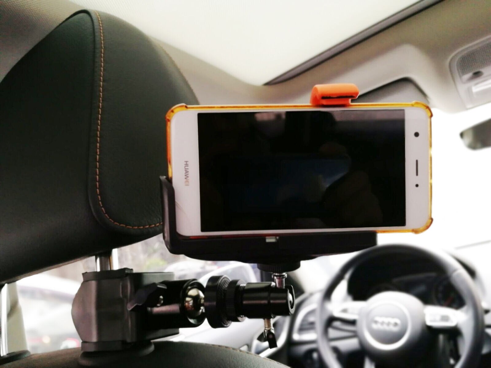 Soporte del reposacabezas del coche soporte para Cámara de Acción de Video GoPro, videocámaras, DV,Smartphone