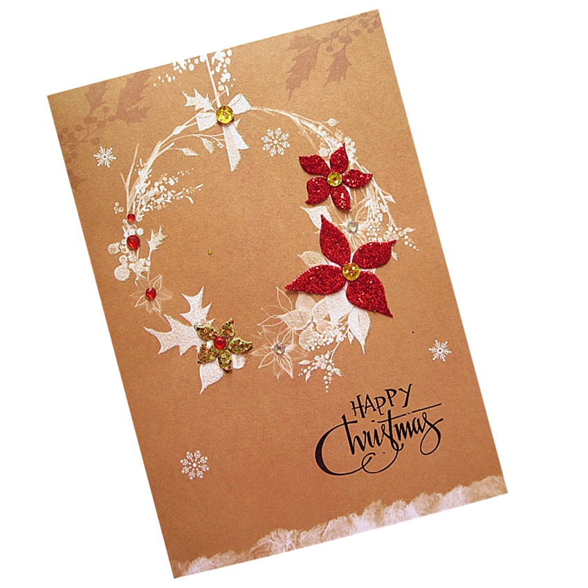 Cartes de vœux faites à la main | Pop-Up en 3D, cartes de vœux aléatoires multi-styles joyeux noël