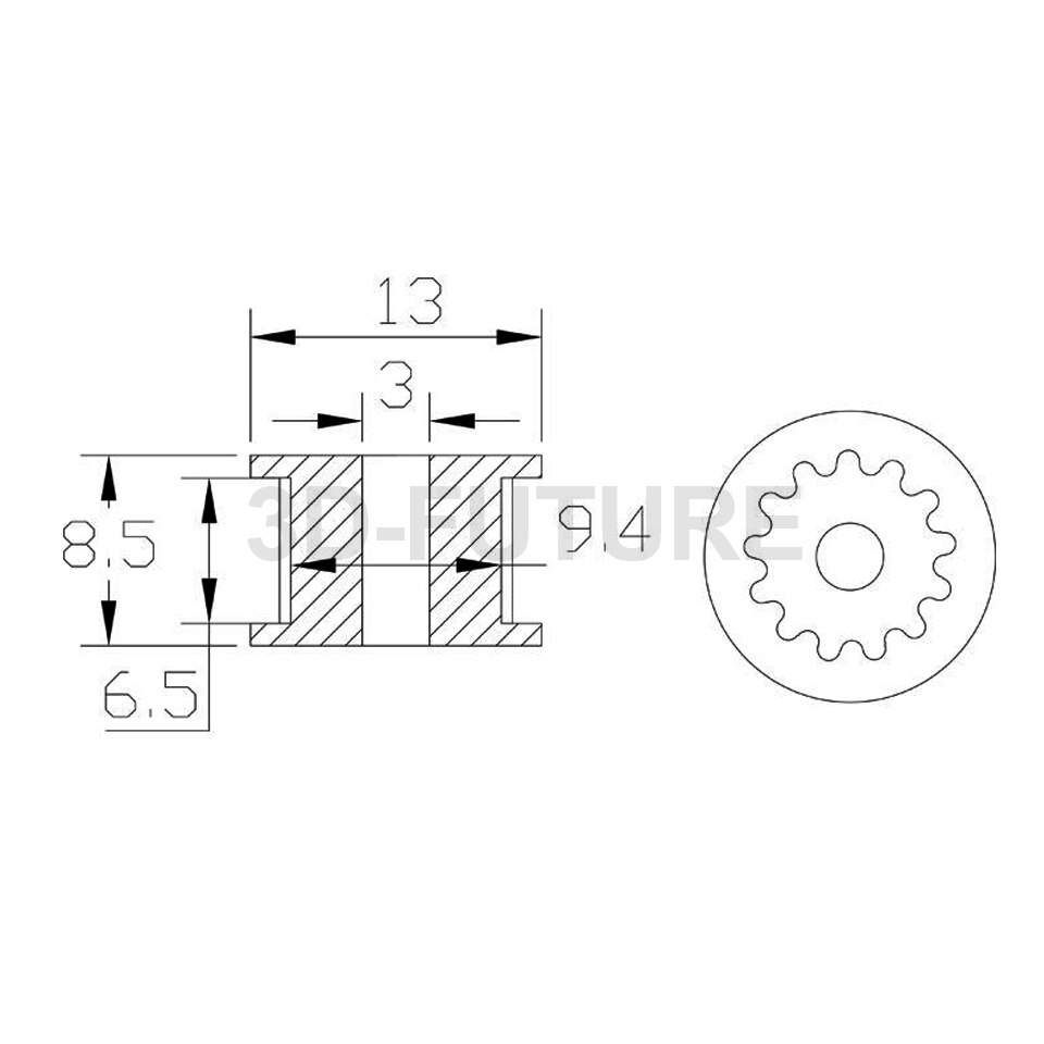 GT2 Idler Timing Pulley 16/20 Tooth Wheel Bore 3/5mm Aluminium Gear Teeth Width 6/10mm 3D Printers Parts For Reprap Part