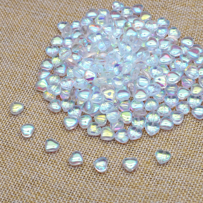 8mm 30/60 kristallen glazen kralen in de vorm van een hartje voor het maken van sieraden, doe-het-zelf kettingen, handgemaakte knutselwerkjes, tsjechische glazen losse tussenkralen: Wit / 2mm