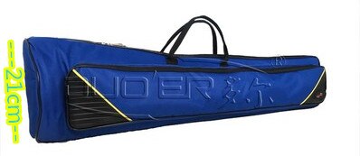 Trombone tas tenor trombone case gig case dikke muziekinstrumenten rugzak Verstelbare Schouderbanden Pocket 10mm gewatteerde: blue trombone bag