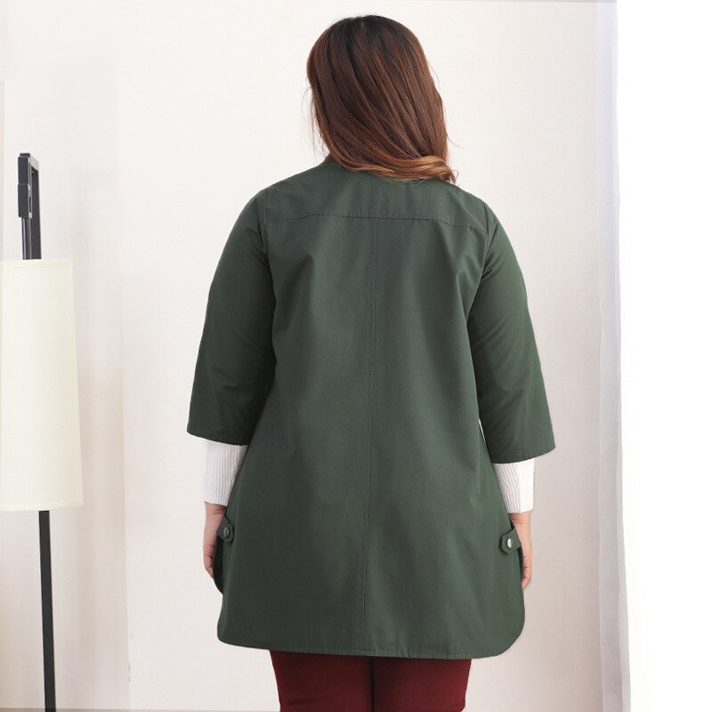 Grande taille 10XL 9XL 8XL - 4XL femmes longs Trench manteaux manteau décontracté femmes pardessus bureau dame grandes tailles vêtements pour Femme