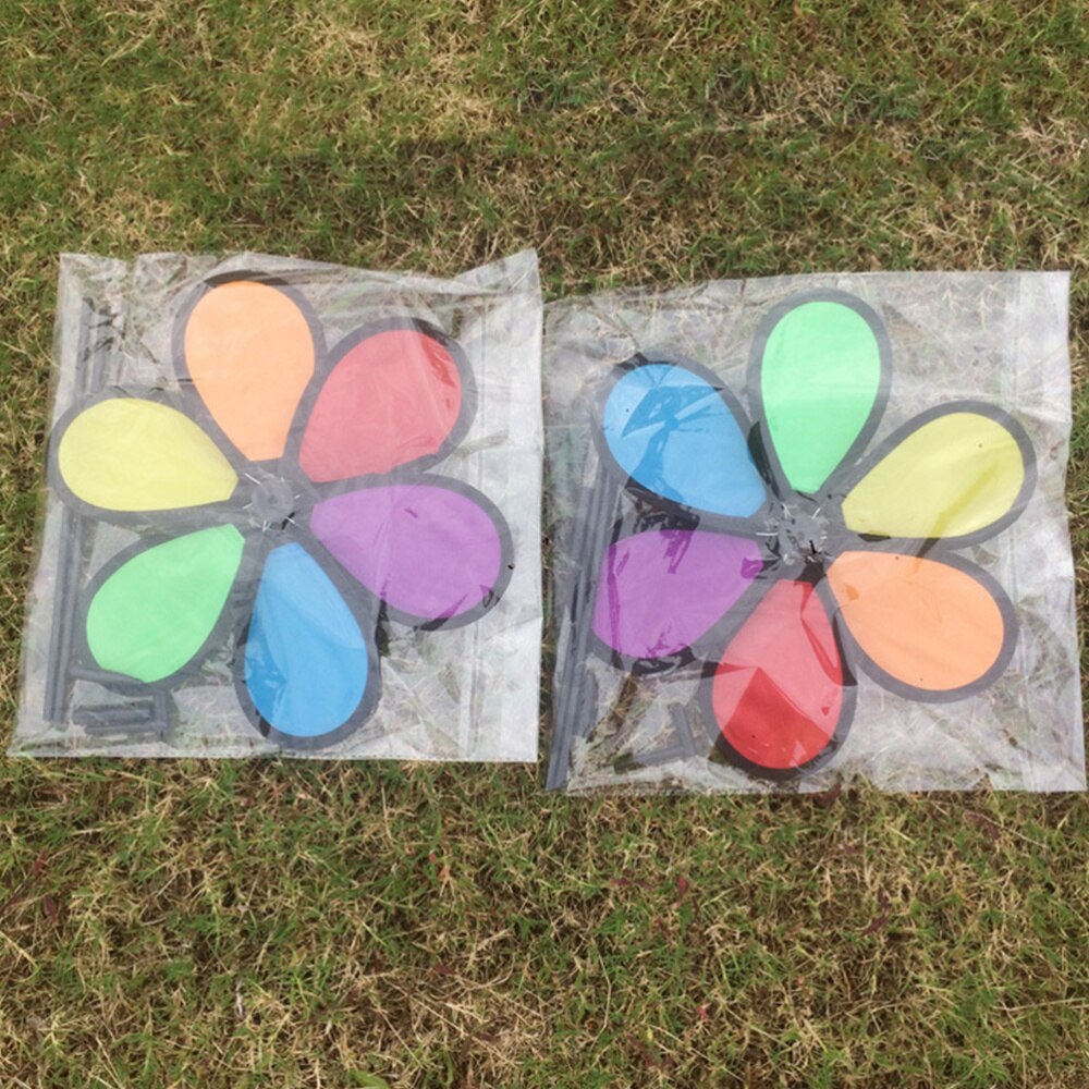 2Pcs Wingwill Cloth Pinwheel Decorative Windwill Bicyce Windwill Wind Spinner for Home Outdoor Children Kids