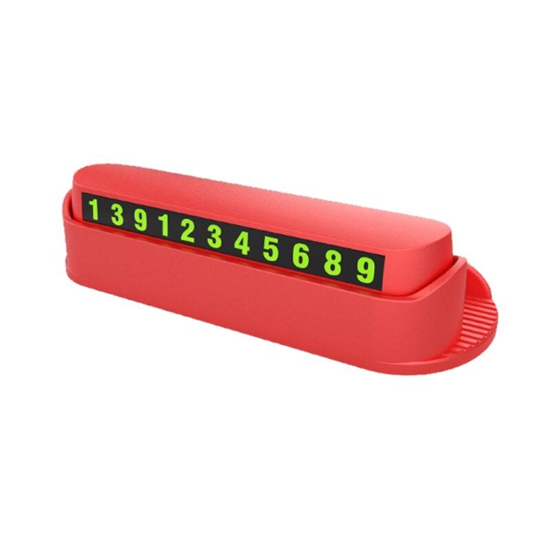 Auto parfum parkeer kentekenplaat verborgen lichtgevende luchtverfrisser telefoonkaarthouder: Rood