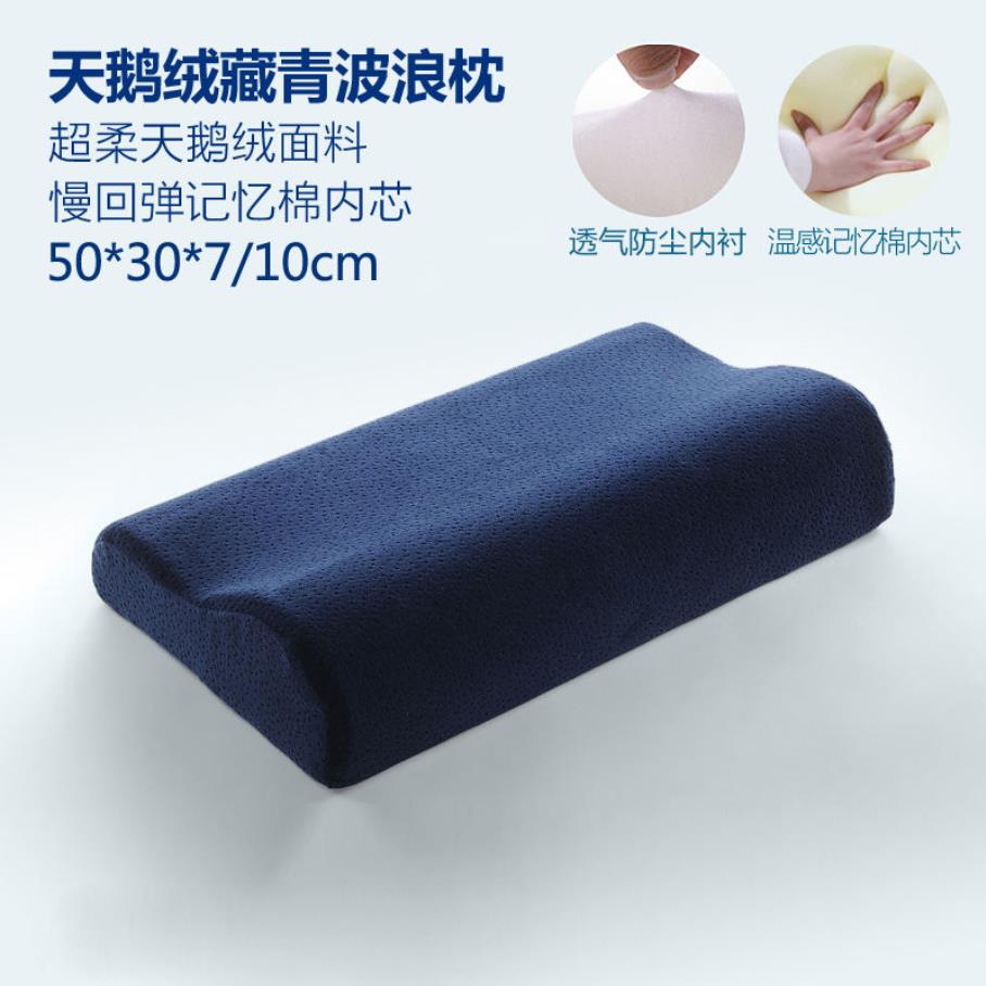 Memory Foam Bed Orthopedisch Kussen Voor Nekpijn Slapen Gezondheid Met Geborduurde Fijne Fluwelen Kussensloop Thuis 60*30Cm top F0436: 7