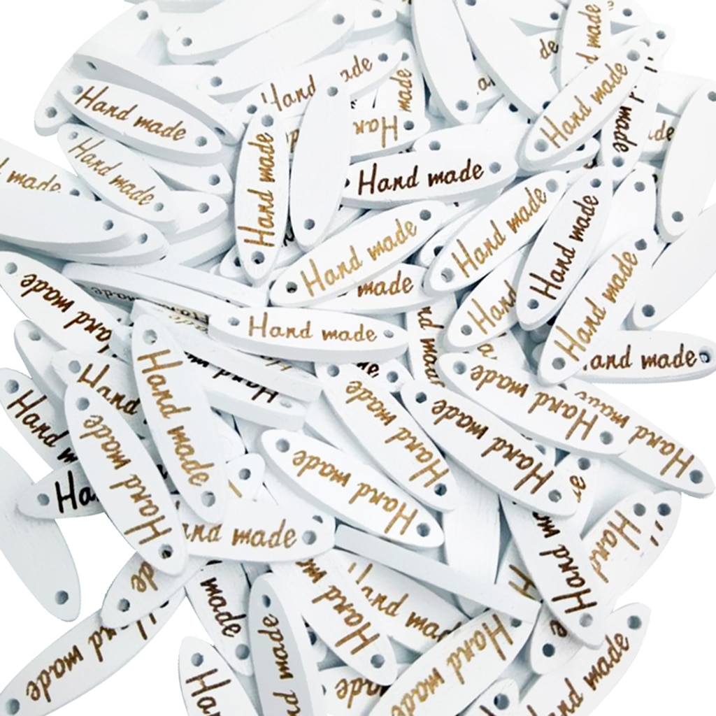 100 stuks houten knoop handgemaakte labels labels houten knopen scrapbooking