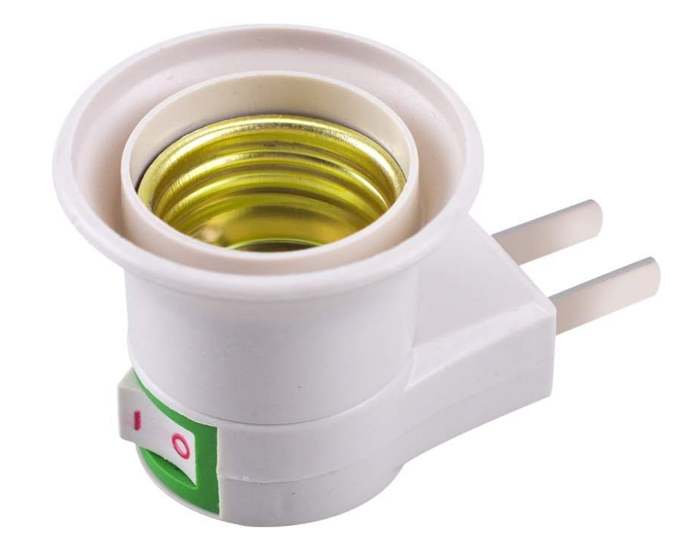 Light Socket with Switch,Light Socket Outlet Light Bulb Plug Adapter Light Bulb To Outlet Adapter Socket Extension Adapter: Beige / 2G7