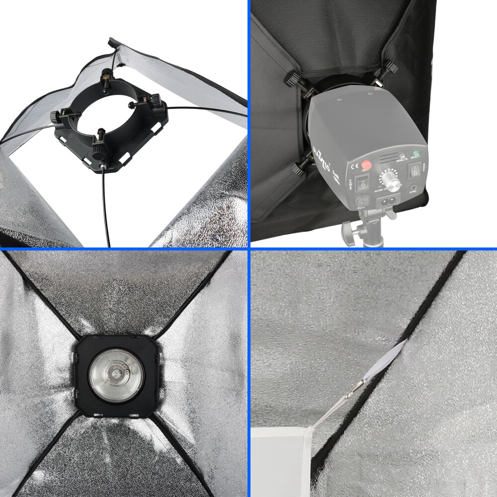 Godox 50x70cm 20"x27" Softbox Soft Box with Universal 100MM Mount for Studio Flash Strobe K-150A/K-180A/300SDI/E250/E300,etc