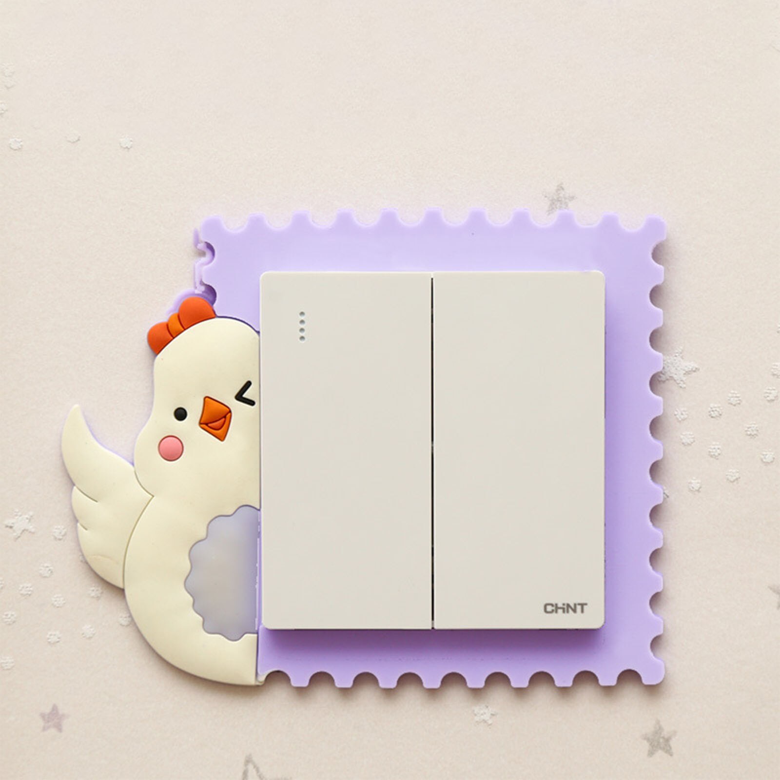 Cartoon Chicken Bear Luminous Switch Paste Socket Protective Cover Living Room Bedroom Protection Washable 3D Switch Stickers