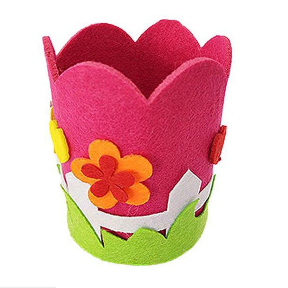 1 PCS Kinderen Creatieve Geweven stof Pen Houder Kerstcadeau Creatieve Decoratie Benodigdheden Kids DIY Handgemaakte Ambachten Art Speelgoed