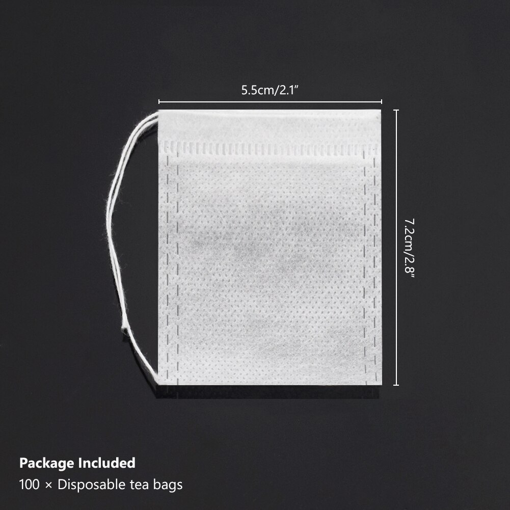 5.5X7Cm Theezakjes 100 Stks/partij Theezakjes Lege Geurende Theezakjes Filter Zetgroep Met String Genezen Seal Papier theezakjes Voor Kruid Losse Thee