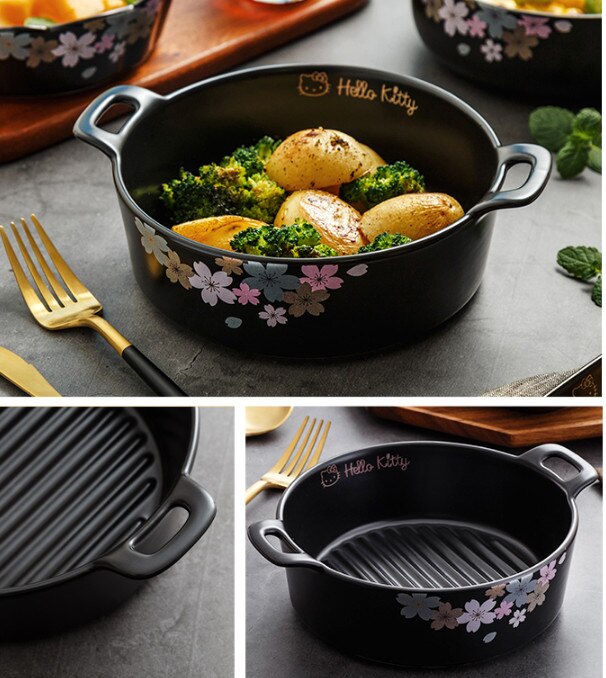 Cartoon Keramische Bakken Japanse Bakplaat Pan Pot Schotel Plaat Servies Kom Lade Magnetron Keuken Servies: 20x16.2x5.5cm